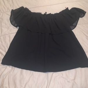 Black off shoulder blouse